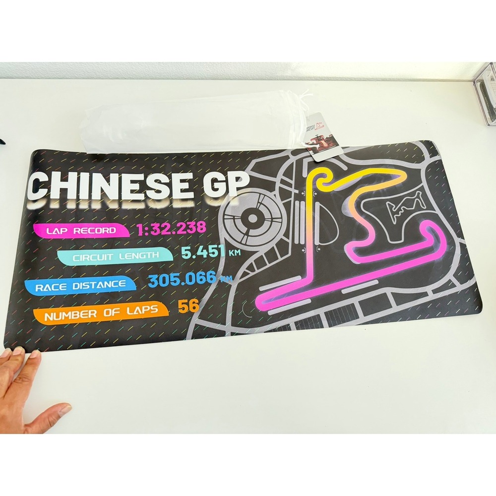 F1 Shanghai Circuit Chinese GP Desk Mat Mouse Pad PU Leather Formula 1 (70x30cm)